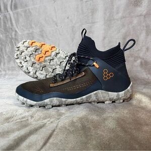 VivoBarefoot Hiking Shoes Grey Green Orange Thick Tread WR Lightweight US 15
